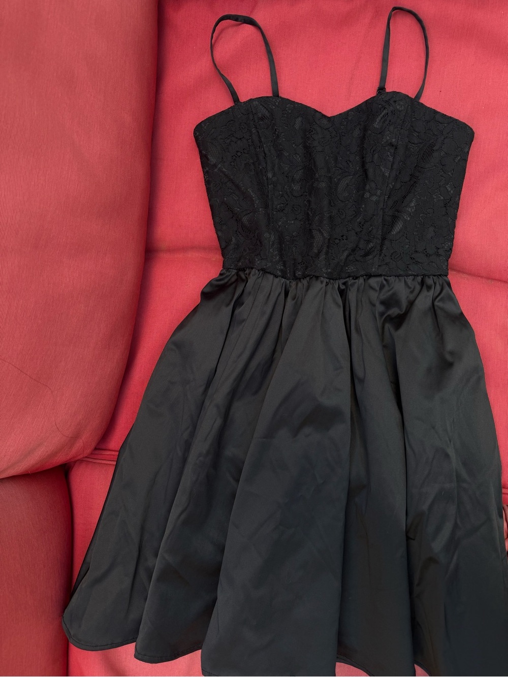 H&M Black Lace Bodice Mini Dress